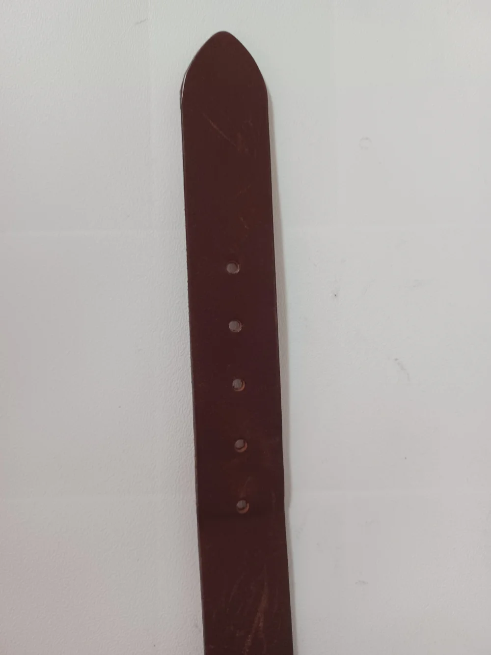 Vtg L.L. Bean Brown Leather Canvas Webbing Casual Belt Made In UK Brass Size 38